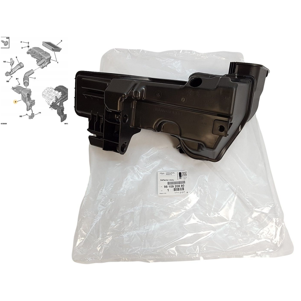 Peugeot Rifter 1.5 BlueHDI Hava Filtre Kutusu Hortumu Orijinal