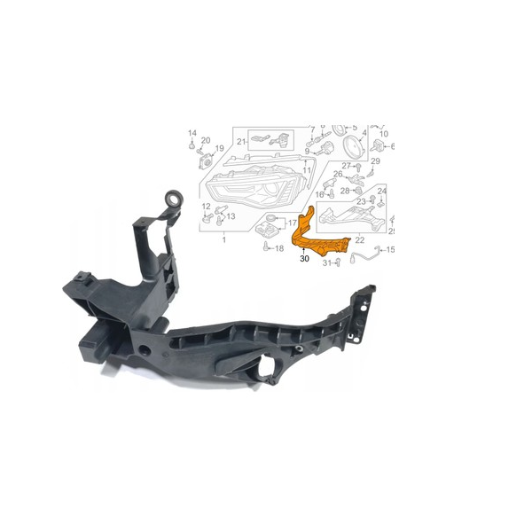 Audi A5 Far Alt Braketi Sol