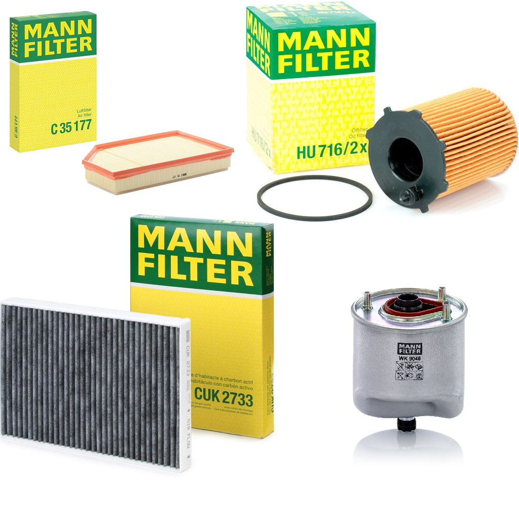 Volvo S60 1.6 TDCI Periyodik Bakım Filtre Seti MANN